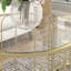 Elliptical Cut-Out Nesting Tables 50*50*50 cm Metal 1 Piece Nesting Coffee Table Gold Height Adjustable