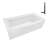 Streamline 66 in. x 32 in. Acrylic Left-Hand Drain Alcove Bathtub in Glossy White With External Drain-101700379