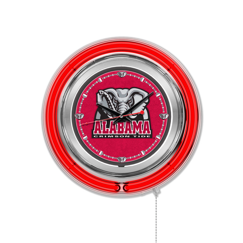 Horloge murale 15 po NCAA, Éléphant d'Alabama