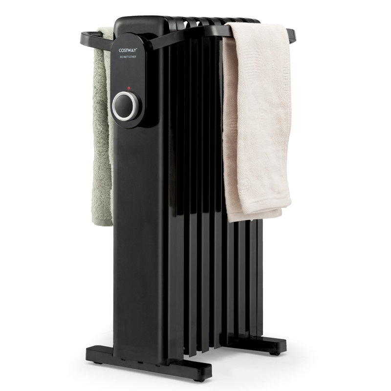 Belfry Heating Fontenot 1500 BTU Electric Radiator Space Heater with Adjustable Thermostat, Black