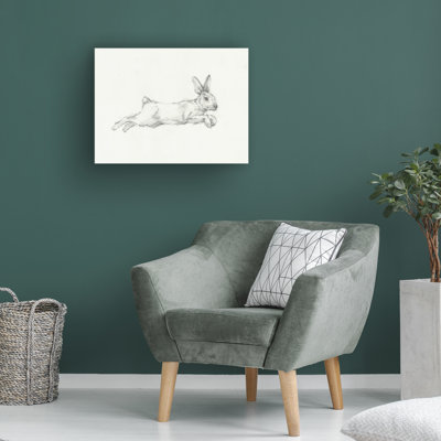 «August Grove® Ethan Harper Hare Pencil Study I», art mural