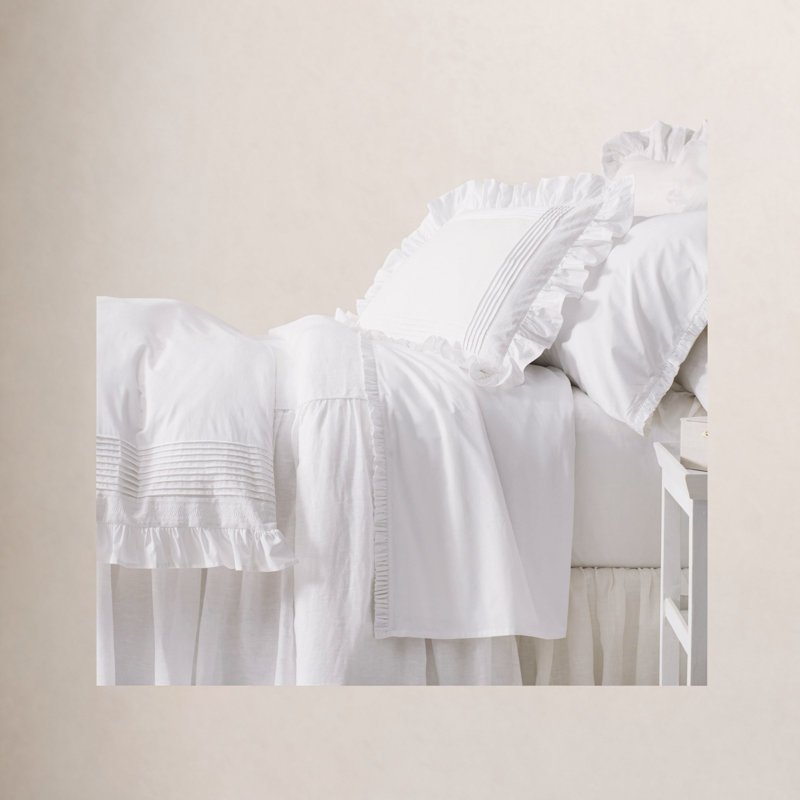 Classic Ruffle Sheet Set, Queen Sheet Set, White