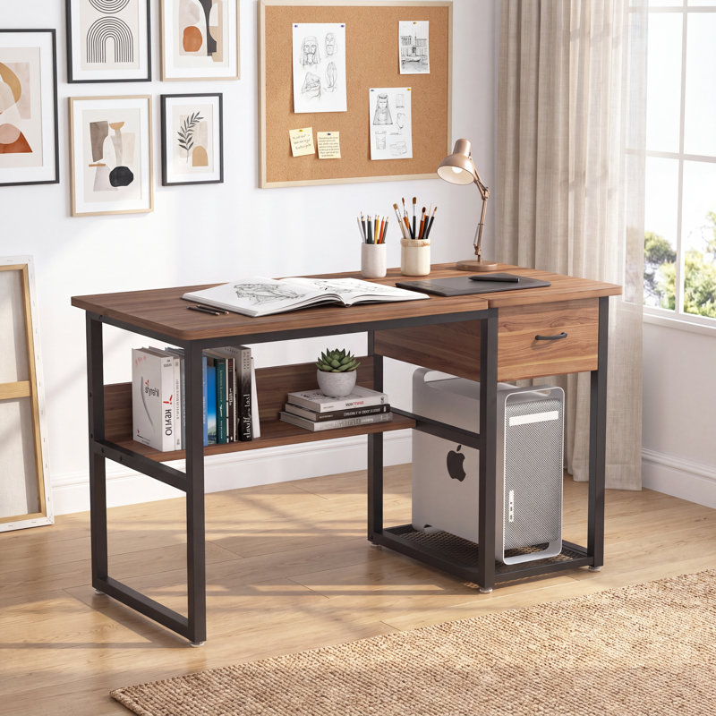 47" Drafting Desk, Brown