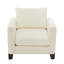 Chaise d'appoint en bois avec coussin amovible
