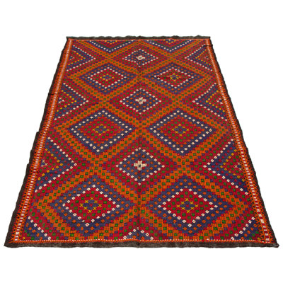 Tapisserie Konya kilim orange brûlé 6 pi 3 po x 11 pi 2 po