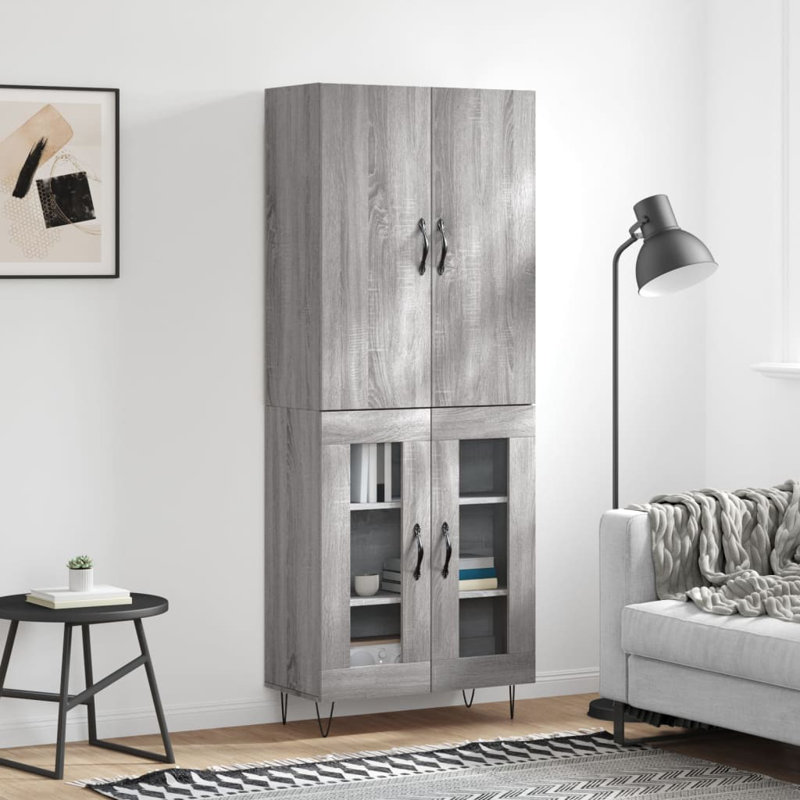 Hermbusche 69.5 cm W Highboard, Grey Sonoma