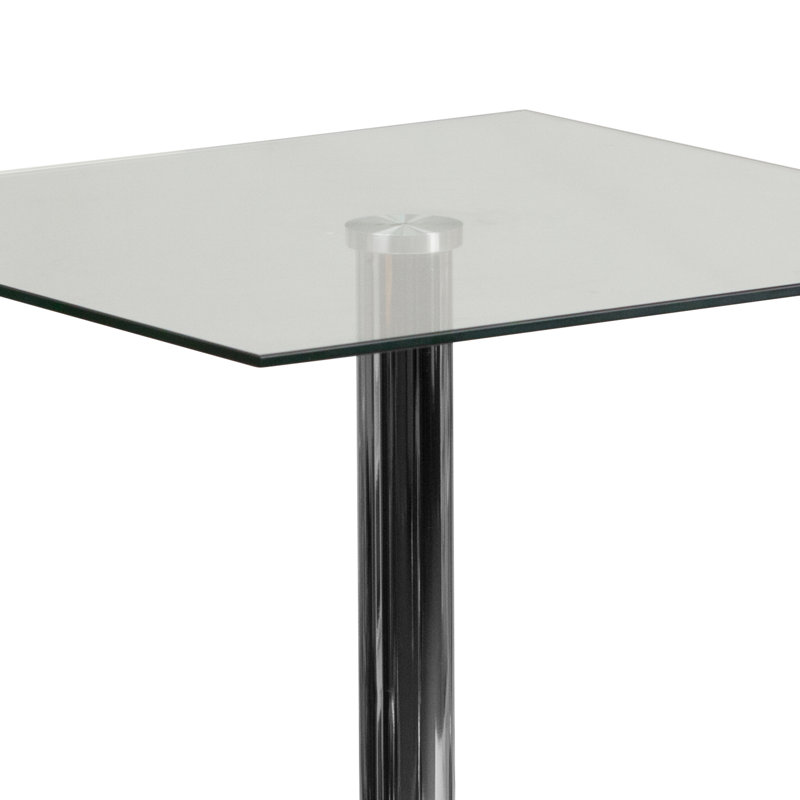 Cudney Glass Top Metal Base Dining Table