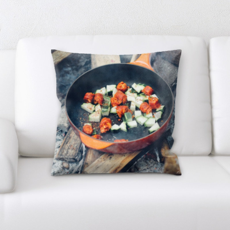 Appetizing Microsuede Reversible Throw Pillow