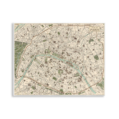 Carte rétro de la plaque murale de Paris, design par Phillipa Katz