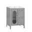 Meuble-lavabo avec lavabo, meuble-lavabo avec deux tiroirs et porte, tablette réglable