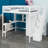 Loft Bed With Bookshelf,Drawers,Desk,And Wardrobe-122428036