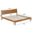 Lit plateforme en bois Phoenix avec pied de lit assorti-1747825-1747834