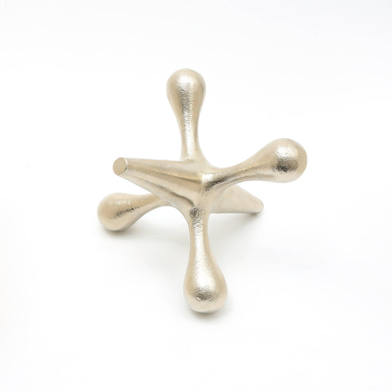 Stylish Nickel-Finished Paperweight-Tabletop Object