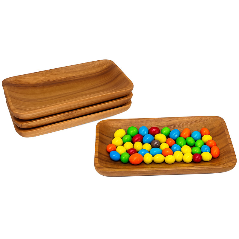 8" Individual Rectangular Serving Trays, Set Of 4