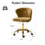 Chaise de travail ergonomique à dossier capitonné Adelynn-1502635564