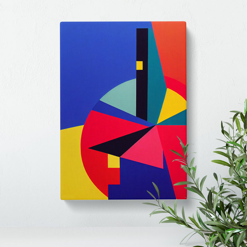 Colourful Abstract Art - Wrapped Canvas Print, 50cm H x 35cm W