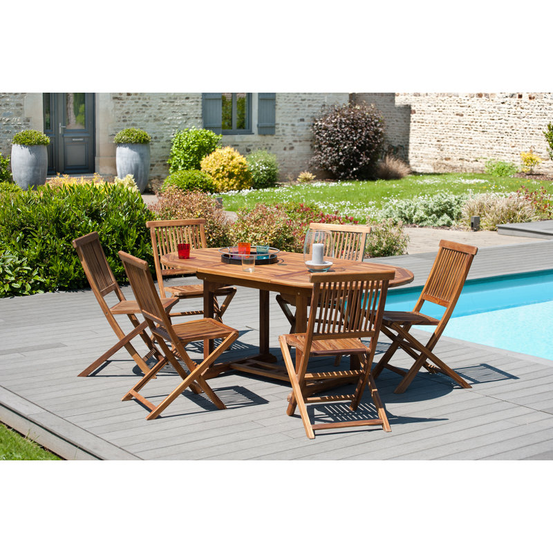 Woehler Folding Patio Dining Side Chair