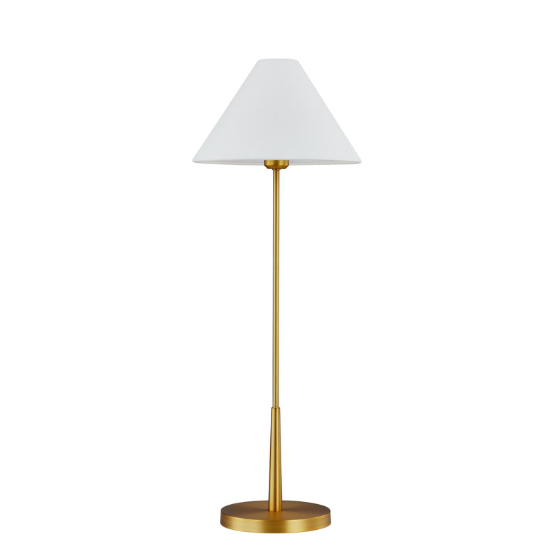 Lampe de table 32 "en métal avec abat-jour, Blanc