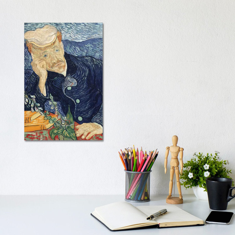 Portrait Of Dr Paul Gachet, 1890 by Vincent Van Gogh - Wrapped Canvas Gallery-Wrapped Canvas Giclée, 20.32 cm H x 30.48 cm W