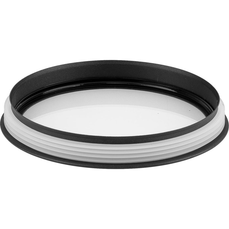 Lentille cylindrique ronde en verre transparent, H 0,79 po x l 6 po x P 6 po, Noir