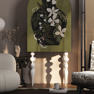 Armoire en bois à motif floral chinois