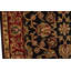 Tapis noir/rouge en laine noué la à la main