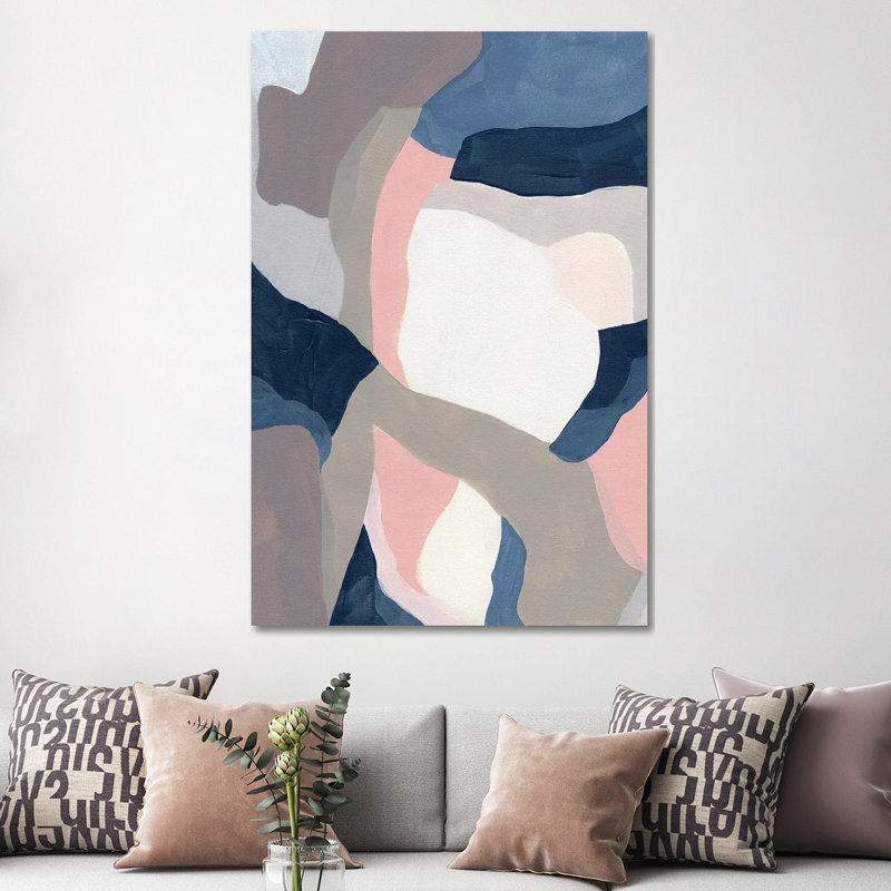 Intertwined Tones I 1 Piece Wrapped Canvas Wall Art, 152.5 cm H x 101.5 cm W