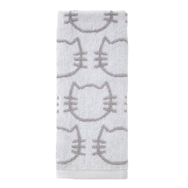 CAT JACQUARD HAND-WHITE/GRAY