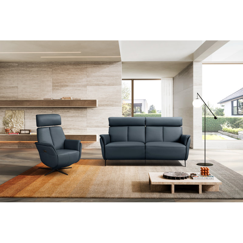 Fauteuil inclinable et pivotant Beverly, Bleu