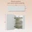 Wall Mounted Mirrored Bathroom Cabinets 2 Adjustable Shelves with Mirror-749338066-749338067