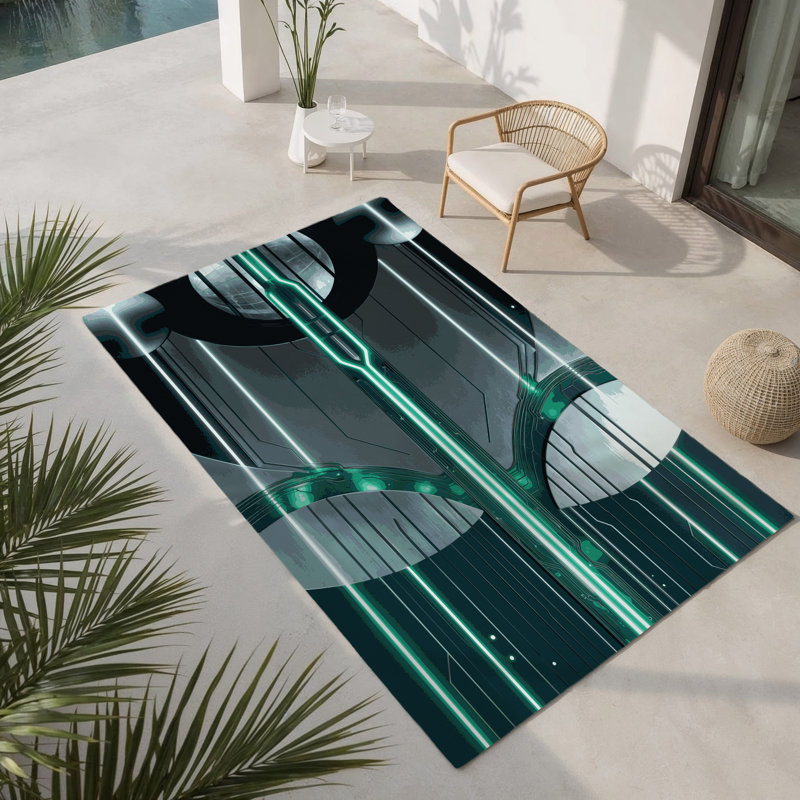 Warp Matrix Indoor And Outdoor Area Rug, Rectangle 5' x 7'