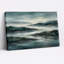 «Teal and Gold Abstract Misty Mountain Landscape», art mural sur toile-1951890132