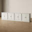 Buffet modulaire moderne Monos avec portes cintrées et placards bas, blanc-1436491339
