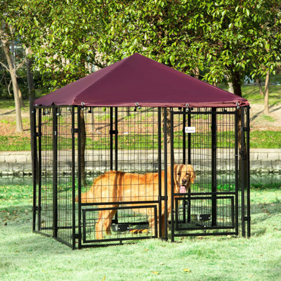 Chenil d'extérieur pour chien 5 pi x 5 pi x 5 pi Pawhut