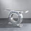 Andreja 120cm Mirrored Glass Console Table with Crush Diamond