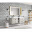 Miroir mural rectangulaire en aluminium