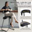 Bar Stools, Counter Height Stools with Backs, Modern Faux Leather High Barstools Metal Leg-795899434