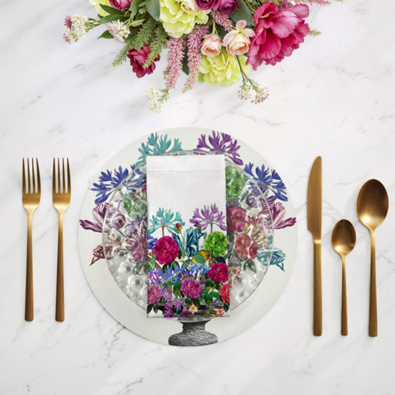 Serviettes de table en satin de coton Pistils