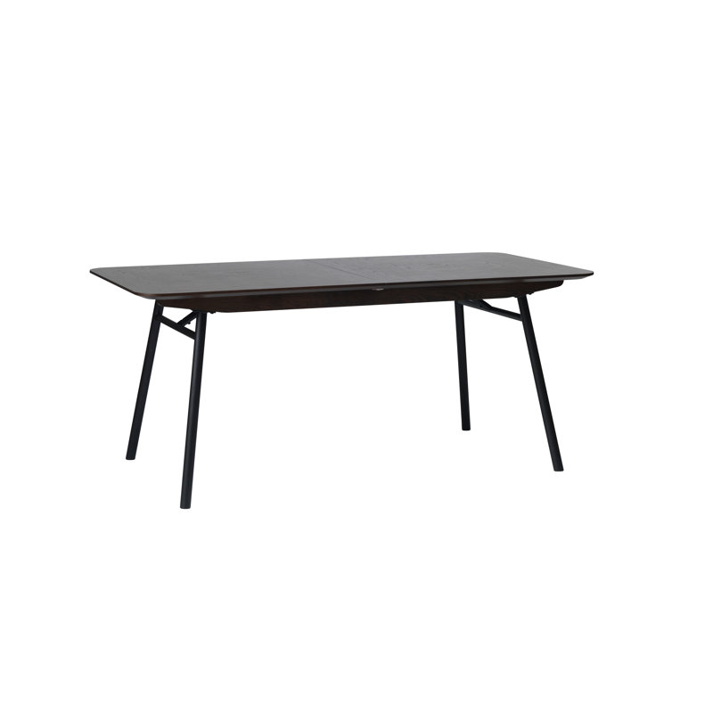 Fleet Extendable Oak Metal Base Dining Table