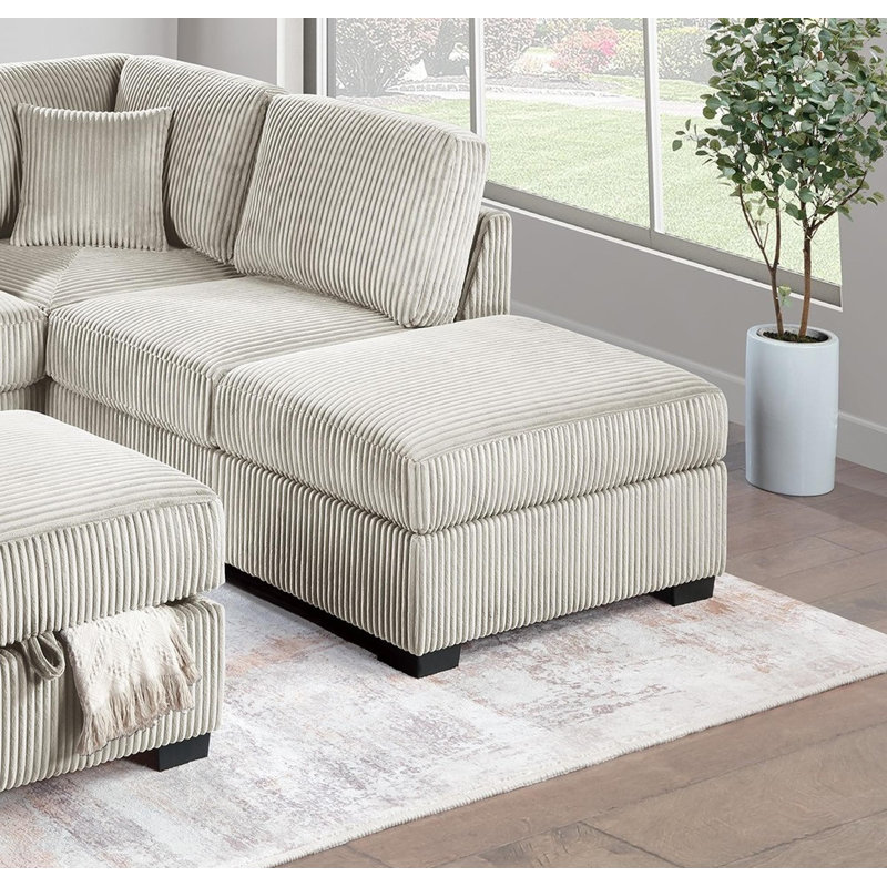 Canapé modulaire avec méridienne et repose-pieds