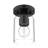 1-Light Semi-Flush Mount Cylinder Glass Shade Light(Black)-1515491968
