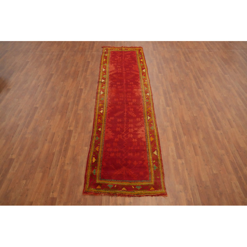 Tapis de couloir Oushak pré-1900 3 x 12