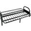 Structure de futon en métal noir avec fonctionnalité réglable pour la structure de la maison, pour s'adapter à divers espaces de vie