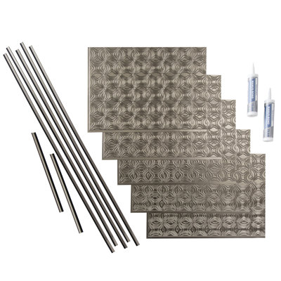 FASÄDE Lotus Decorative Vinyl Backsplash 15 sq ft Kit