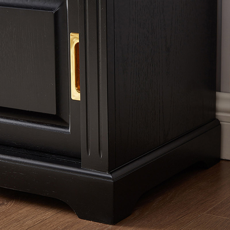 Banc rembourré noir, H 17,72 po x l 55,12 po x P 14,96 po