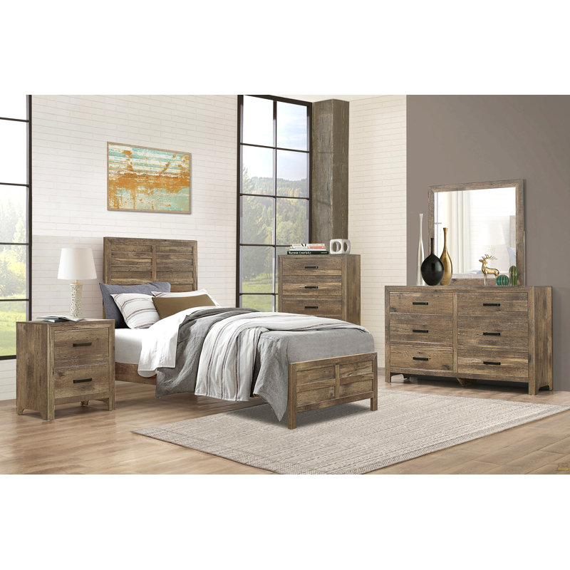 Lit simple 1Pc, Lit simple, Mélange de bruns
