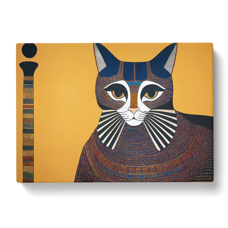Egyptian Cat - Wrapped Canvas, 50cm H x 76cm W x 3cm D
