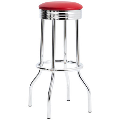 Red Bar Stools  2  - Modern Edge And Accents 2 Height Twist On Vintage With Seat