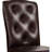 2 Traditional Chairs, Brown Cherry Solid Wood, Dark Back And Seat Padded Seat, Luxury Style