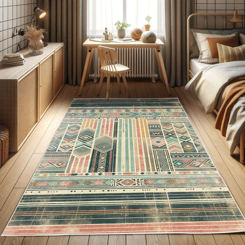Machine Printed 152cm X 76cm Area Rug